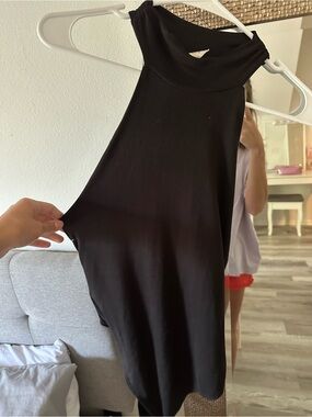 Le Lis Black High-Neck Sleeveless Bodysuit